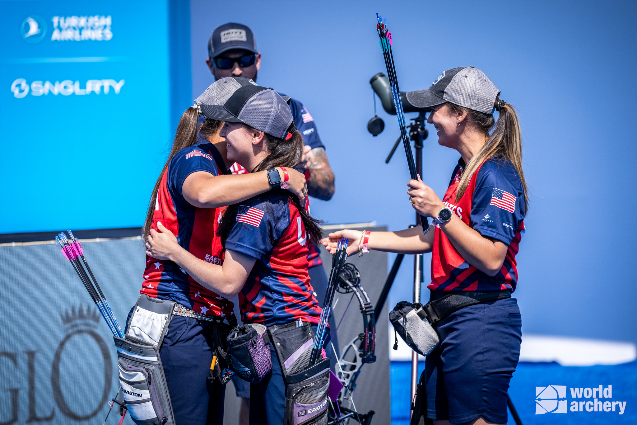 Cassidy, Danelle and Madison the golden girls with World Cup win